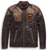 harley davidson trostel cowhide motorcycle leather jacket